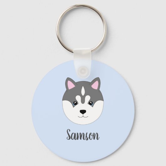 Porte-clés Porte - clé Sibérien Husky Chien (Recto)