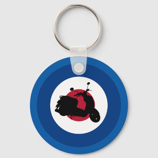 Porte-clés Porte - clé Silhouette du Scooter Rétro (Recto)