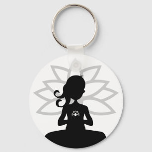 Porte-clés Porte - clé simple de silhouette de yoga