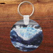 Porte-clés Porte - clé simple vague bleue (Recto)