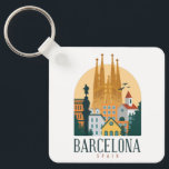 Porte-clés Porte - clé Skyline de Barcelone Espagne<br><div class="desc">Magnifique et unique Porte - clé Barcelona Spain Skyline montrant les célèbres sites et bâtiments de la ville espagnole. Fait un grand cadeau souvenir pour chaque touriste,  catalan et tous les êtres chers. Achetez le vôtre aujourd'hui. Extraordinaire Polska idée cadeau pour anniversaire ou noël.</div>