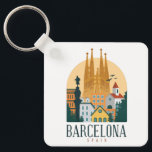 Porte-clés Porte - clé Skyline de Barcelone Espagne<br><div class="desc">Magnifique et unique Porte - clé Barcelona Spain Skyline montrant les célèbres sites et bâtiments de la ville espagnole. Fait un grand cadeau souvenir pour chaque touriste, catalan et tous les êtres chers. Achetez le vôtre aujourd'hui. Extraordinaire Polska idée cadeau pour anniversaire ou noël.</div>