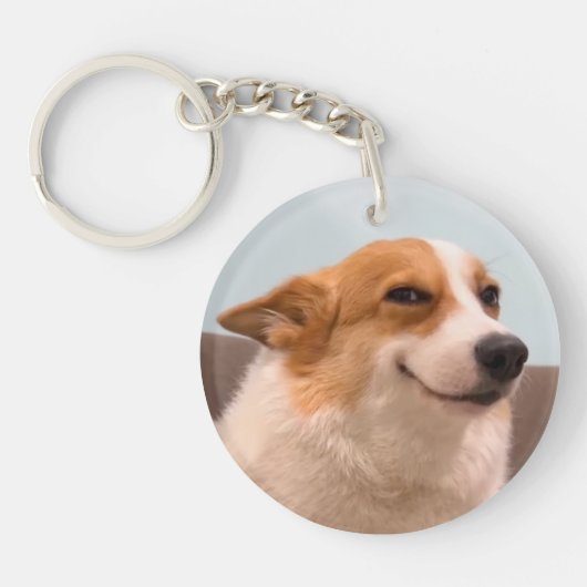 Porte-clés Porte - clé souriant Corgi mème (Devant)