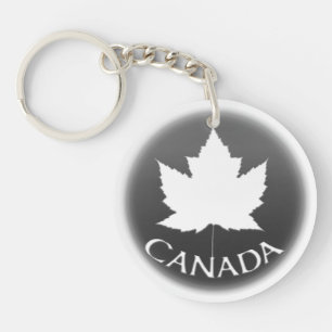 Porte-clés Porte - clé Souvenir Canada Feuille d'érable blanc