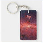 Porte-clés Porte - clé spatial Astrologie<br><div class="desc">porte - clé d'astrologie cool avec une belle image de l'univers. Personnalisez pour votre propre signe étoilé. Script lettrage en couleur beige peachy pour correspondre à la galaxie montrée!</div>