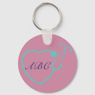 Porte-clés Porte - clé Stethoscope Monogramme Personnalisé