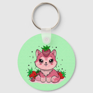 Porte-clés Porte - clé Strawberry Kitty