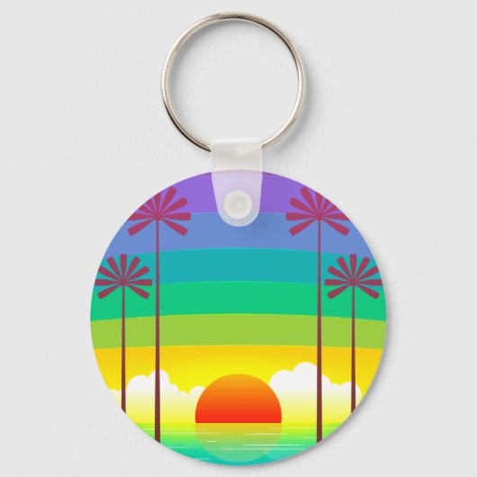 Porte-clés Porte - clé Sunset balnéaire (Recto)