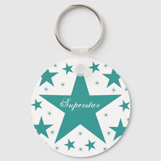 Porte-clés Porte - clé Superstar, Turquoise (Recto)