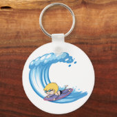 Porte-clés Porte - clé surf Boy Blue Wave (Recto)