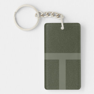 Porte-clés Porte - clé "T" Verte de mousse - Personnalisable