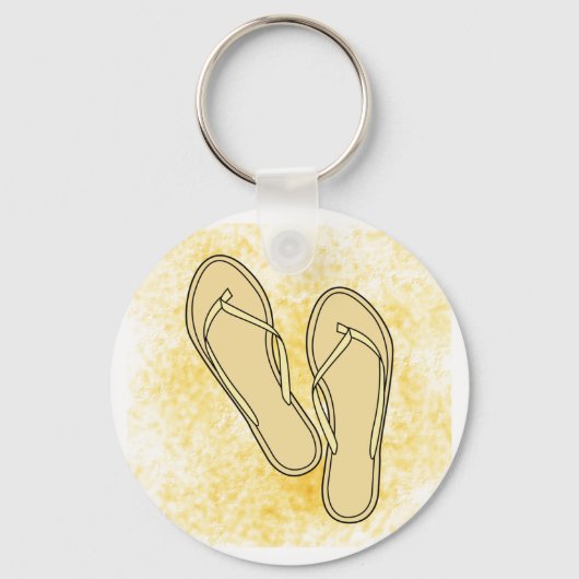 Porte-clés Porte - clé Tan Flip Flops (Recto)