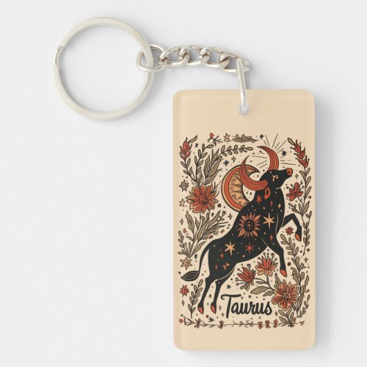 Porte-clés Porte - clé Taurus Celestial Zodiac Art (Devant)