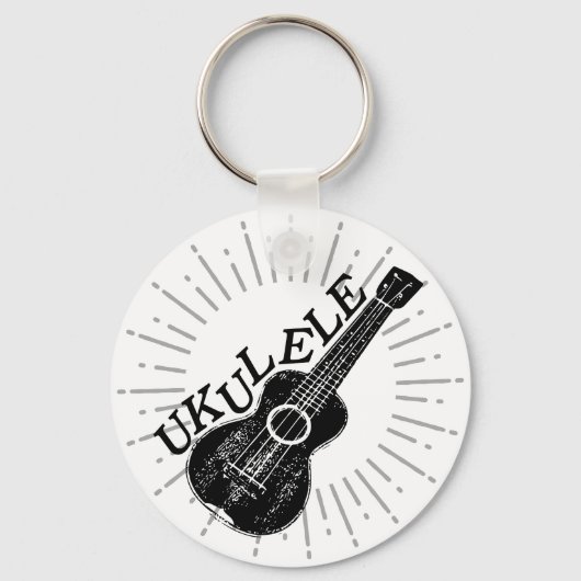 Porte-clés Porte - clé Texte Et Image Ukulele (Recto)