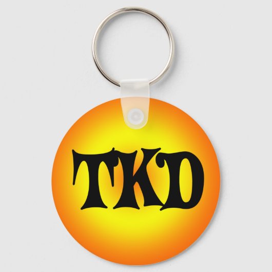 Porte-clés Porte - clé TKD orange et jaune (Recto)