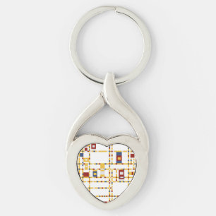 Porte-clés Porte - clé tordu en métal de coeur