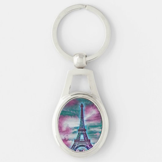 Porte-clés Porte - clé Tour Eiffel Abstrait (Devant)