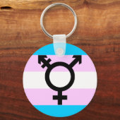 Porte-clés Porte - clé Trans Pride - avec symbole (Recto)