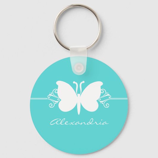 Porte-clés Porte - clé Turquoise Butterfly (Recto)