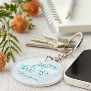 Porte-clés Porte - clé turquoise Dolphin personnalisé