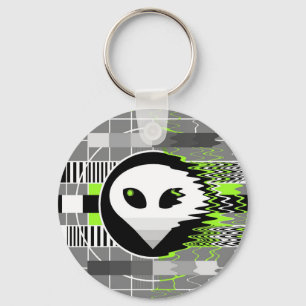 Porte-clés porte - clé TV Alien rond