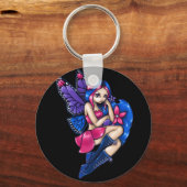 Porte-clés porte - clé "Un peu timide" (Recto)