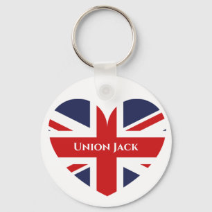 Porte-clés Porte - clé Union Jack en forme de coeur