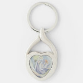 PORTE-CLÉS PORTE - CLÉ VALENTINE ROSE BLANCHE (Devant)