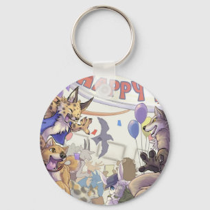 Porte-clés Porte - clé velu heureux d'escroquerie