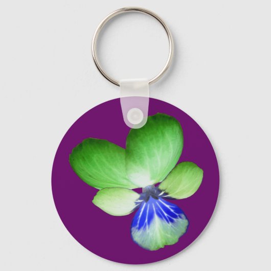 Porte-clés Porte - clé vert et bleu Pansy (Recto)