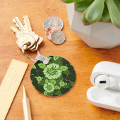 Porte-clés Porte - clé vert floral