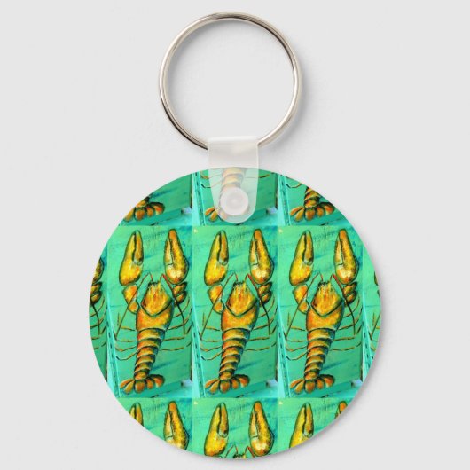 Porte-clés porte - clé vert homard principal (Recto)