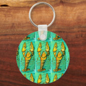 Porte-clés porte - clé vert homard principal (Recto)