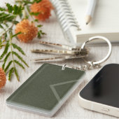 Porte-clés Porte - clé Vert Moss Arrow - Personnalisable (Devant droit)
