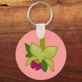Porte-clés Porte - clé vert orchidée (Recto)