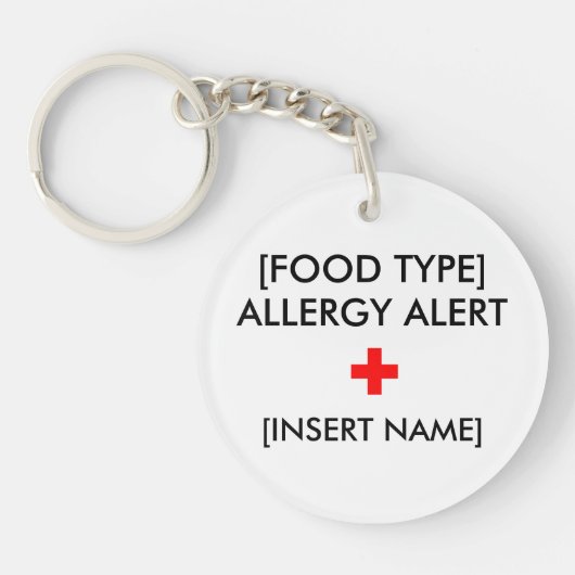 Porte-clés Porte - clé vigilant d'allergie (Devant)
