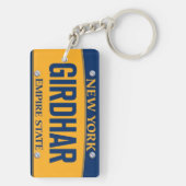 Porte-clés Porte - clé VIKIL de plaque minéralogique d'état (Dos)