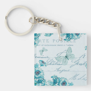 Porte-clés Porte - clé vintage floral français avec les