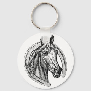 Porte-clés Porte - clé vintage Horse et Horseshoe