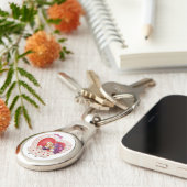 Porte-clés porte - clé vintage Valentine (Côté )