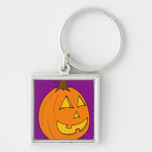 Porte-clés Porte - clé violet Jack o' Lantern (Devant)