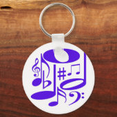 Porte-clés Porte - clé violet musical (Recto)
