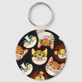 Porte-clés Porte - clé Visages de chat (Recto)