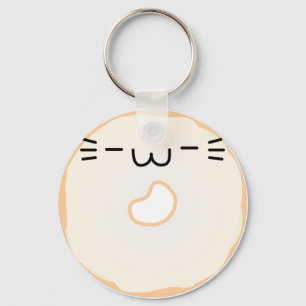 Porte-clés Porte - clé vitré de beignet de chat étiré