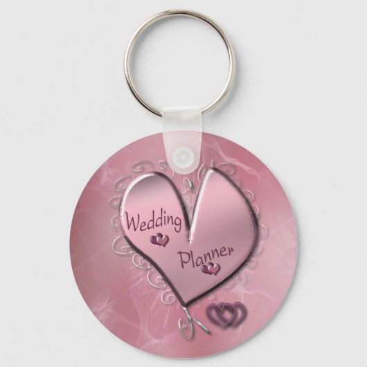 Porte-clés Porte - clé Wedding planner rose (Recto)