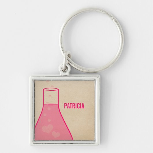 Porte-clés Porte - clé Whimsical Beaker Premium, rose (Devant)