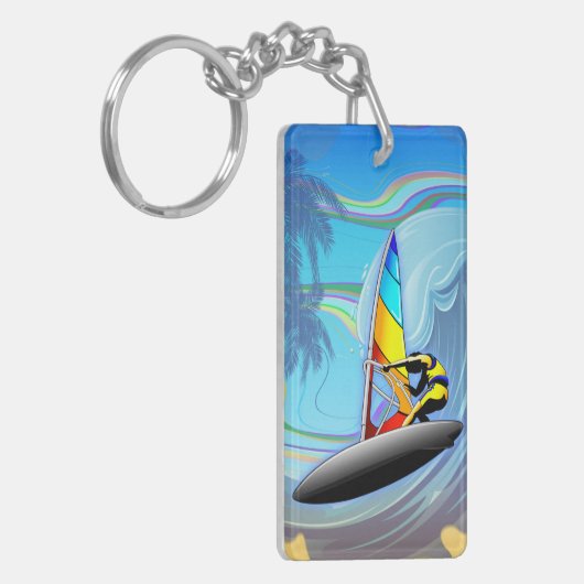 Porte-clés Porte - clé WindSurfer sur Ocean Waves (Devant gauche)