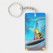 Porte-clés Porte - clé WindSurfer sur Ocean Waves (Devant)