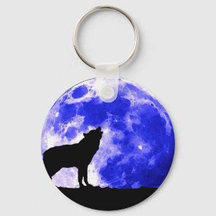 Porte-clés Porte - clé Wolf & Blue Moon