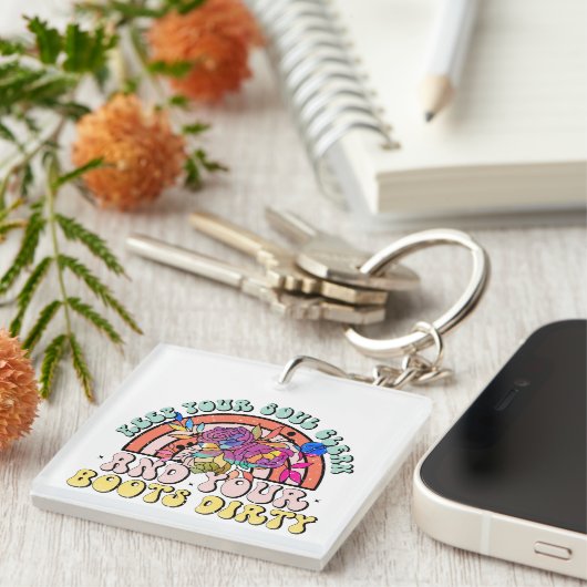 Porte-clés Porte - clé Wordart Inspirant Soul Clean (Devant Droit)